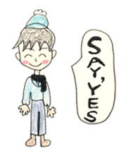 CUTIE WINTER GIRL'S with BOY sticker #1421004