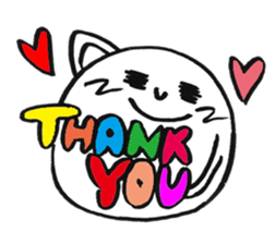 Round white friends2 sticker #1421731