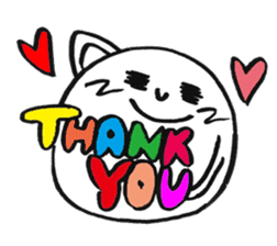 Round white friends2 sticker #1421731