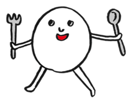 Round white friends2 sticker #1421732