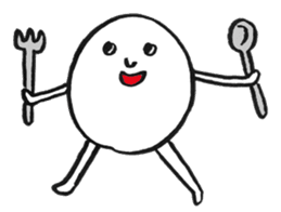 Round white friends2 sticker #1421732