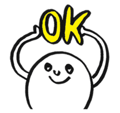 Round white friends2 sticker #1421733