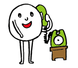 Round white friends2 sticker #1421734