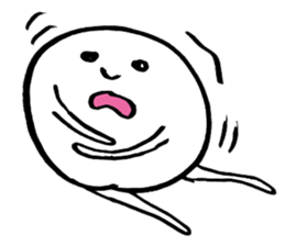 Round white friends2 sticker #1421738