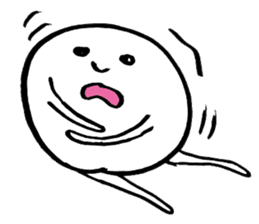 Round white friends2 sticker #1421738