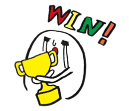 Round white friends2 sticker #1421740