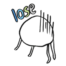 Round white friends2 sticker #1421741