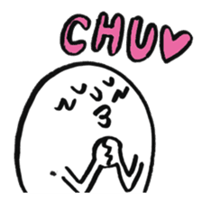 Round white friends2 sticker #1421742