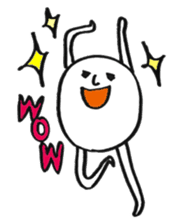 Round white friends2 sticker #1421743