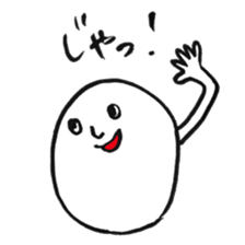 Round white friends2 sticker #1421744