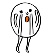 Round white friends2 sticker #1421747