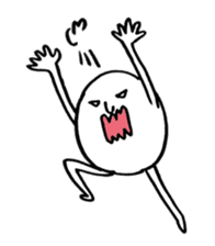 Round white friends2 sticker #1421753