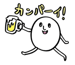 Round white friends2 sticker #1421754