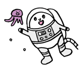 Round white friends2 sticker #1421756