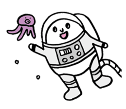 Round white friends2 sticker #1421756