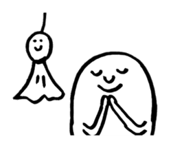 Round white friends2 sticker #1421759