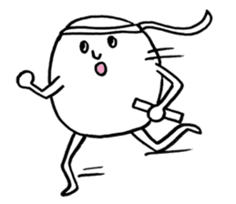 Round white friends2 sticker #1421769