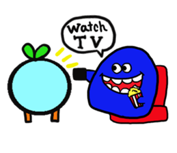 Blue bean sticker #1424578