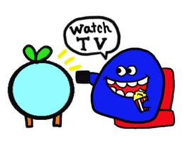 Blue bean sticker #1424578