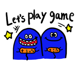 Blue bean sticker #1424579