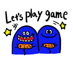 Blue bean sticker #1424579