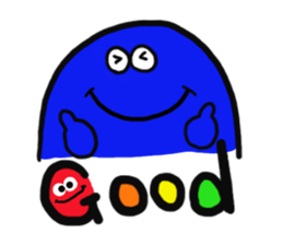 Blue bean sticker #1424580