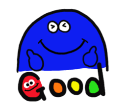 Blue bean sticker #1424580