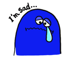 Blue bean sticker #1424582