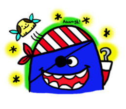 Blue bean sticker #1424583