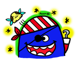 Blue bean sticker #1424583