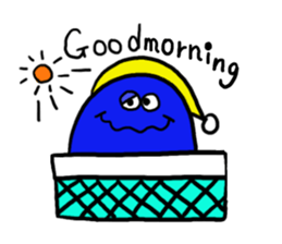 Blue bean sticker #1424584