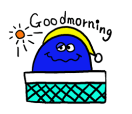 Blue bean sticker #1424584