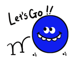 Blue bean sticker #1424585