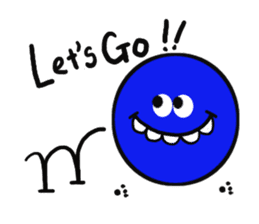 Blue bean sticker #1424585