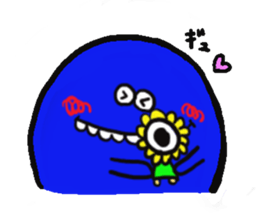 Blue bean sticker #1424588