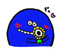 Blue bean sticker #1424588