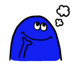 Blue bean sticker #1424589