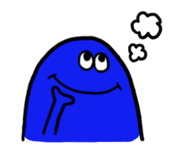 Blue bean sticker #1424589