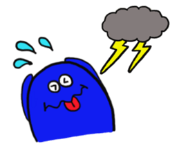 Blue bean sticker #1424590