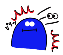 Blue bean sticker #1424591