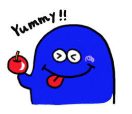 Blue bean sticker #1424592