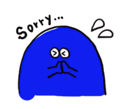 Blue bean sticker #1424593