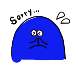 Blue bean sticker #1424593