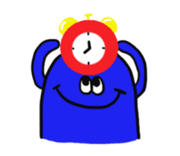 Blue bean sticker #1424594