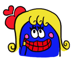 Blue bean sticker #1424595