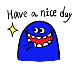 Blue bean sticker #1424597