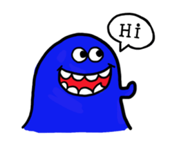 Blue bean sticker #1424598