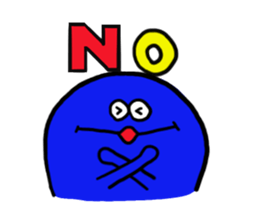 Blue bean sticker #1424599