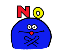 Blue bean sticker #1424599