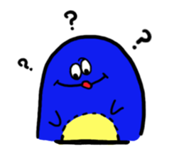 Blue bean sticker #1424602